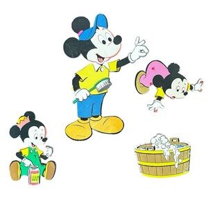 Vintage Disney Mickey Mouse And Nephews Nursery Wall Decor